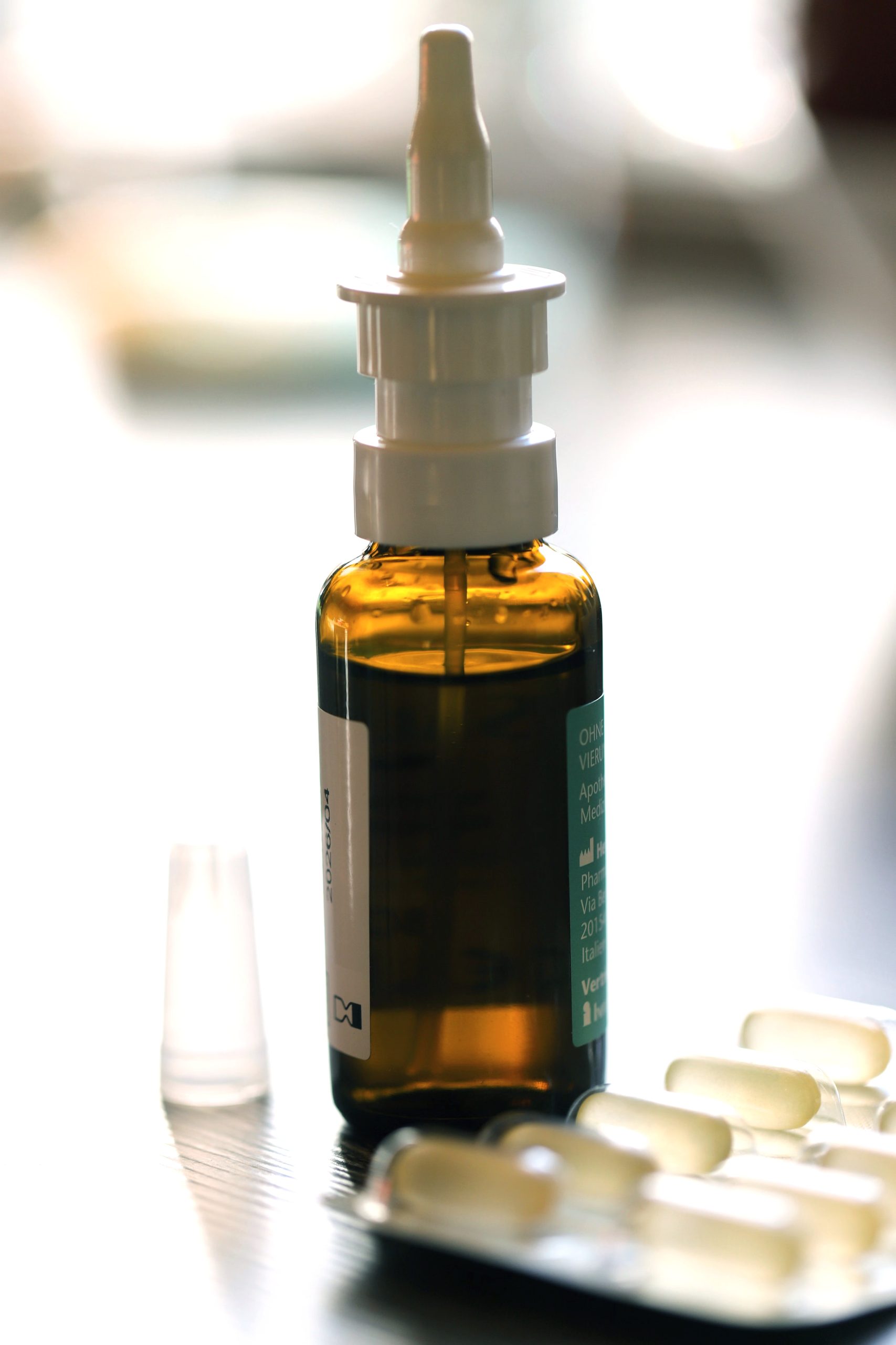 Nasal spray and capsule specialized delivery system